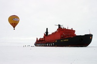 Hot air balloon ride on North Pole voyage