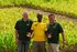 Don Quarrie with maze creators Tom and Ivor Robinson