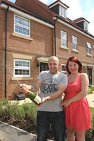 First time buyers celebrate a new home in Kingswood Parks 