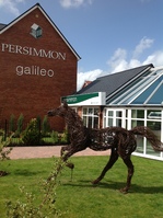 The Persimmon sculpture affectionately known as rainhorse