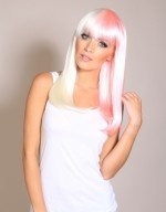 Pink wigs for Breast Cancer Awareness Month