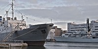 Culture vessel MS Stubnitz sails into Wood Wharf