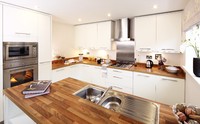 Kitchens in new Redrow homes at Birch Grange