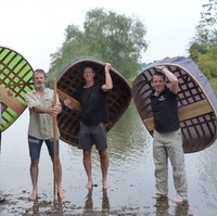 A coracle workshop group A coracle workshop group
