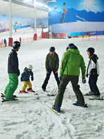 Family lesson at the Snow Centre Family lesson at the Snow Centre