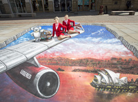 What a view! Virgin Atlantic Little Red visits Manchester city centre