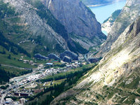 Seasonal summer festivities in Val d'Isere, France