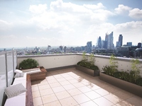 Penthouse roof terrace and view at Avant-garde Penthouse roof terrace and view at Avant-garde