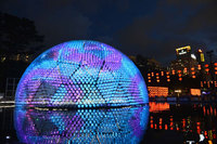 7,000 plastic bottles create a mega lantern to light up Hong Kong