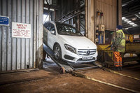 Mercedes-Benz GLA makes its UK debut off-road. Way off-road…