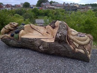 Chainsaw-carved dormouse bench creates a buzz at Repton Park