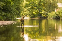 Fly fishing at Peterstone Court