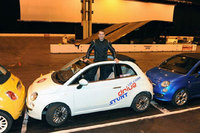 Alastair Moffatt slides the Fiat 500 into a new Guinness World Record