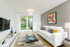 The living room of the show apartment at Revival