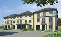 A CGI of how the completed homes will look