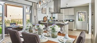 Dining room and kitchen at Willow Grange