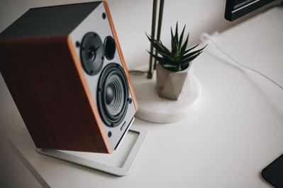 speaker on stand