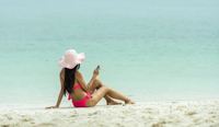 woman on a beach